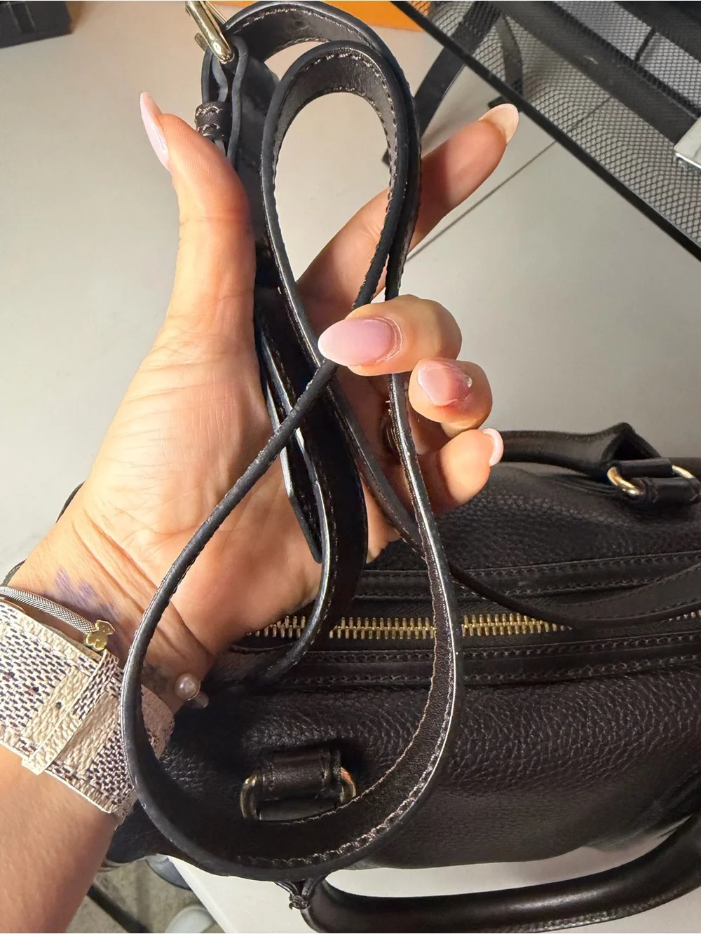 Burberry Brown Leather Boston Bag Authentic + COA